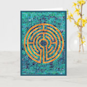 迷路IIグリーティングカード/緑 カード (黄色い花)