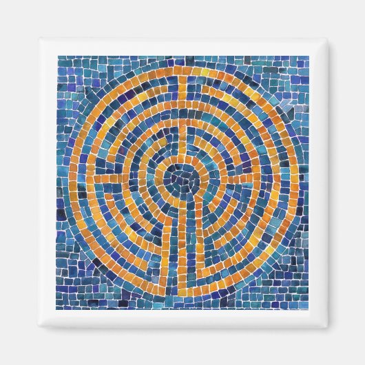 迷路IV角磁石 – 白 マグネット (正面)