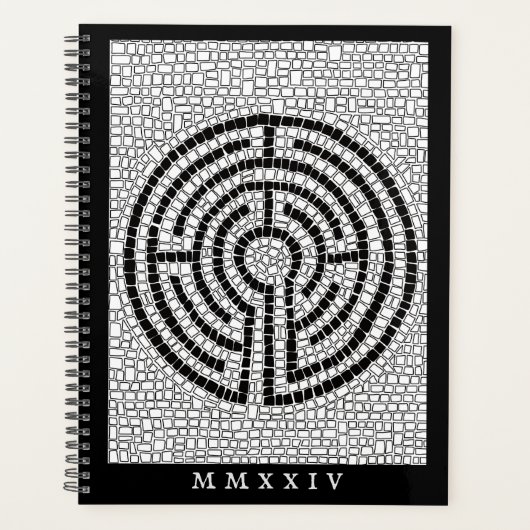 迷路VII 8.5x11プランナー+文字/黒 プランナー手帳 (正面)