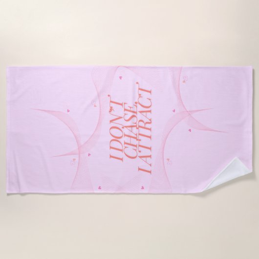 追いかけるな、引き付ける ビーチタオル (正面)