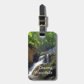追いかける滝マウンテンフォト ラゲッジタグ (正面縦)