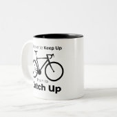 追い詰めるよりも追い詰め保る方がサイクリング ツートーンマグカップ (正面左)