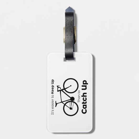 追い詰めるよりも追い詰め保る方がサイクリング ラゲッジタグ (裏面縦)