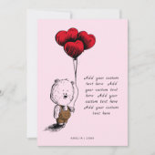 追加あなたのカスタム文字テディベアvalentines day シーズンカード (正面)