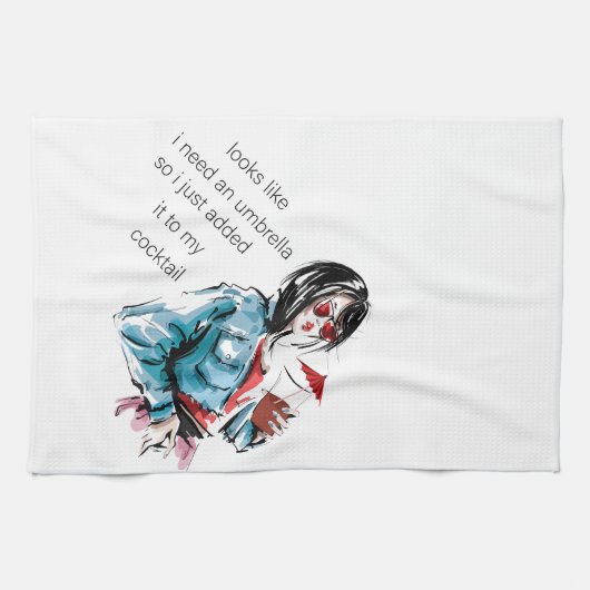 追加された傘 キッチンタオル (横)