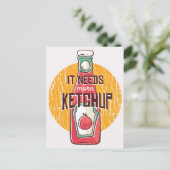 追加のケチャップ葉書が必要 ポストカード (スタンド正面)