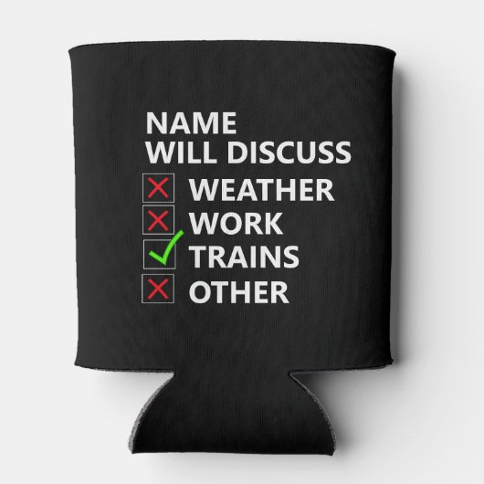 追加の名前が議論する – 電車の蒸気ディーゼルモデル 缶クーラー (裏面)