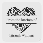 追加の名前のキッチンから スクエアシール (正面)