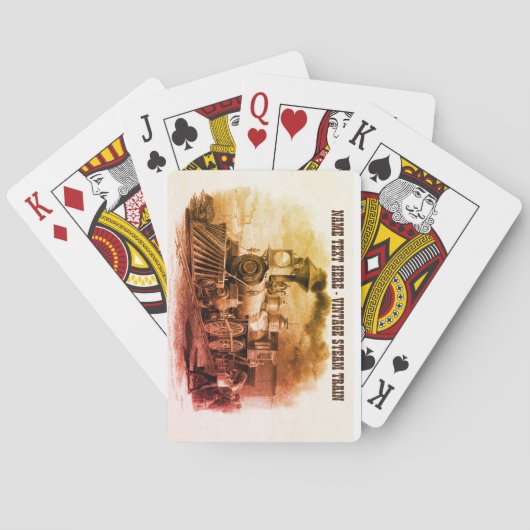 追加の名前、ヴィンテージ蒸気機関車 トランプ (裏面)