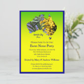 追加の年の文字、Wattle Gum Leafオーストラリアの日パーティー 招待状 (スタンド正面)