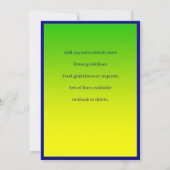 追加の年の文字、Wattle Gum Leafオーストラリアの日パーティー 招待状 (裏面)