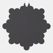 追加の要素やテクスチャのない濃い青色の四角形 オーナメントカード (裏面)