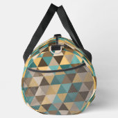 追加イニシャル、レトロ抽象芸術三角形、緑の茶色 ダッフルバッグ (右)