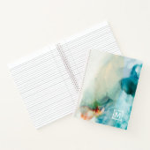 追加イニシャル |嫌悪 – 青い水の色 ノートブック (内部)