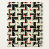 追加イニシャル |幾何線パターン プランナー手帳 (裏面)