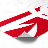 追加カスタム引用文ストライプ花さくらんぼ ポスター (角)