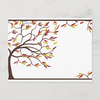 追加カスタム文字秋招待状 インビテーションポストカード