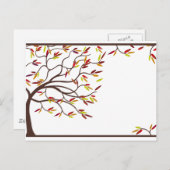 追加カスタム文字秋招待状 インビテーションポストカード (正面/裏面)