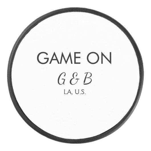 追加カップル名の結婚式パーティーの場所都市gのゲーム アイスホッケーパック (正面)