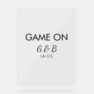 追加カップル名の結婚式パーティーの場所都市gのゲーム アクリルサイン
