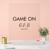 追加カップル名の結婚式パーティーの場所都市gのゲーム アクリルサイン (ウェディング)