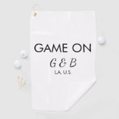 追加カップル名の結婚式パーティーの場所都市gのゲーム ゴルフタオル (インサイチュ)