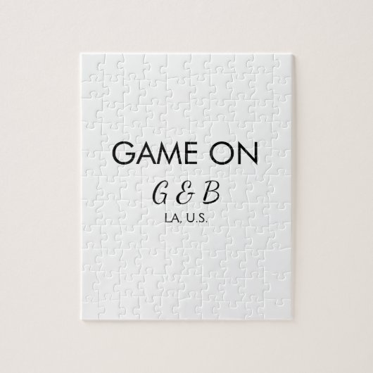 追加カップル名の結婚式パーティーの場所都市gのゲーム ジグソーパズル (縦)