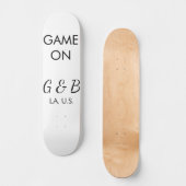 追加カップル名の結婚式パーティーの場所都市gのゲーム スケートボード (正面)