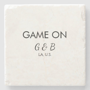 追加カップル名の結婚式パーティーの場所都市gのゲーム ストーンコースター