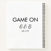 追加カップル名の結婚式パーティーの場所都市gのゲーム ノートブック (裏面)