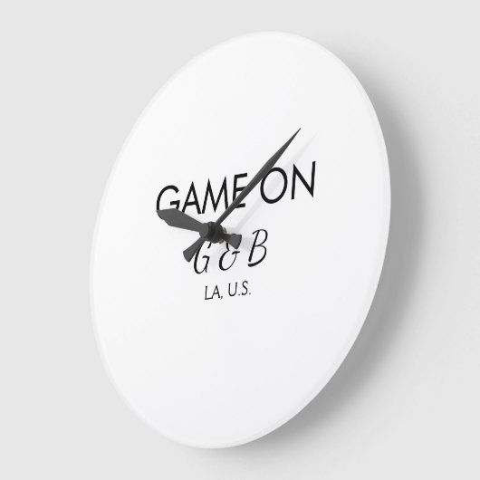 追加カップル名の結婚式パーティーの場所都市gのゲーム ラージ壁時計 (傾斜)