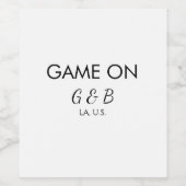 追加カップル名の結婚式パーティーの場所都市gのゲーム ワインラベル (シングルラベル)