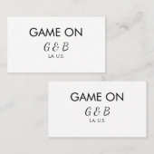 追加カップル名の結婚式パーティーの場所都市gのゲーム 名刺 (正面/裏面)