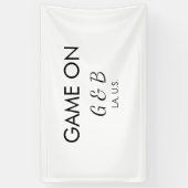 追加カップル名の結婚式パーティーの場所都市gのゲーム 横断幕 (縦)