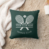 追加スポーツクラブ名テニススポーツグリーン任意の色 クッション (ブランケット)