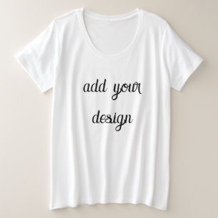 追加デザイン プラスサイズTシャツ
