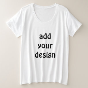 追加デザイン プラスサイズTシャツ
