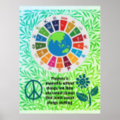 追加パーソナライズされた引用文文字トレンディー誕生日ギフト ポスター (正面)