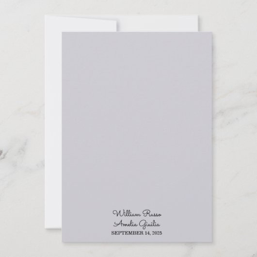 追加プラム秋春サマーラベンダーセージ結婚ズ 招待状 (裏面)