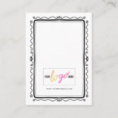 追加ロゴ手描きフレームイヤリングカードなしドットなし03 名刺 (正面)