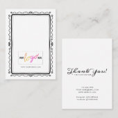 追加ロゴ手描きフレームイヤリングカードなしドットなし03 名刺 (正面/裏面)