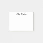 追加先生名のシンプル注ミニマル縁どで ポストイット (正面)