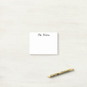 追加先生名のシンプル注ミニマル縁どで ポストイット (デスク上)