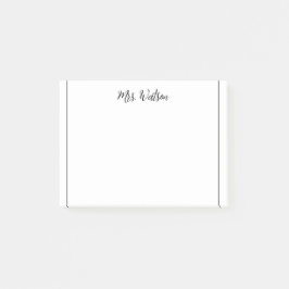 追加先生名のシンプル注ミニマル縁どで ポストイット