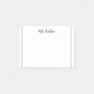 追加先生名のシンプル注ミニマル縁どで ポストイット