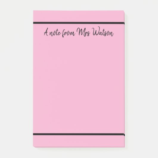 追加先生名のシンプル注ミニマル縁どで ポストイット (正面)