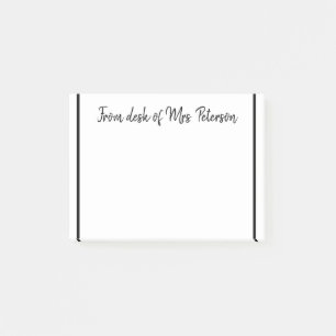 追加先生名のシンプル注ミニマル縁どで ポストイット