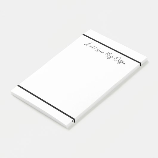 追加先生名のシンプル注ミニマル縁どで ポストイット (アングル)