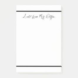 追加先生名のシンプル注ミニマル縁どで ポストイット