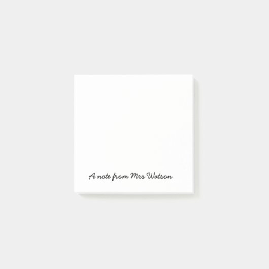 追加先生名のシンプル注ミニマル縁どで ポストイット (正面)